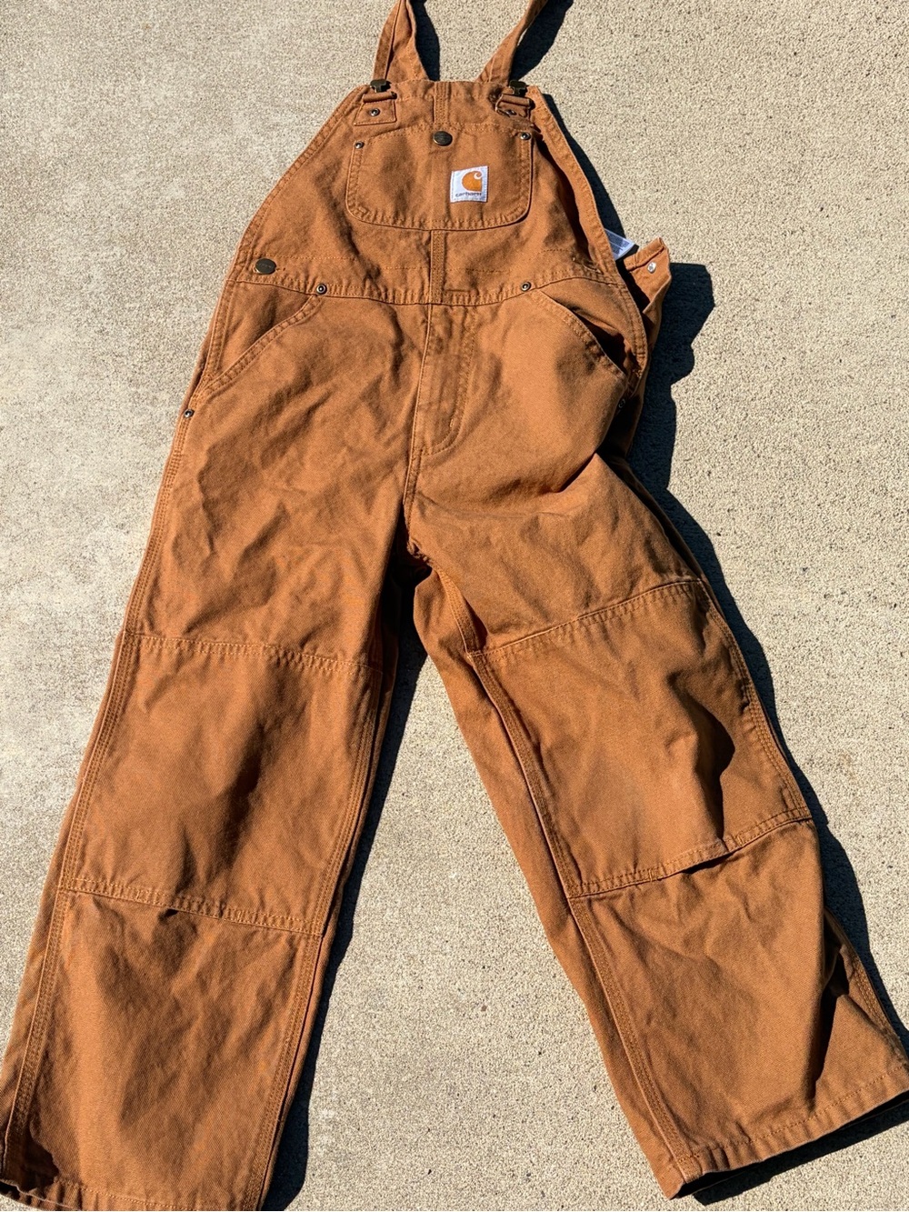Carhartt Kids Caramel Brown Duck Bib Overalls
